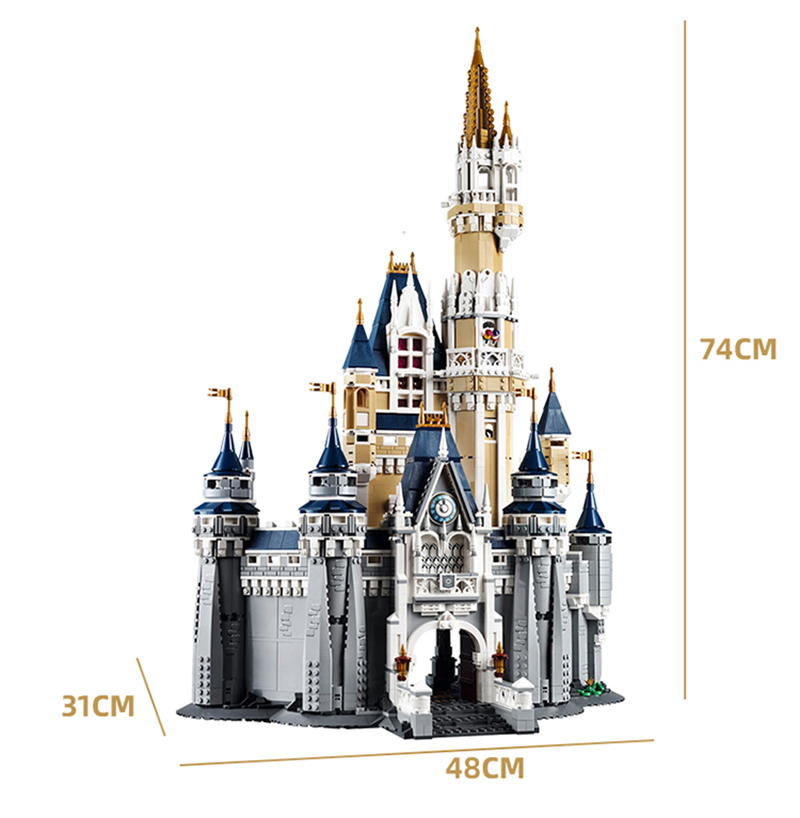 4080PCS Cinderella Princess Castle Model Building Blocks 71040 16008 8