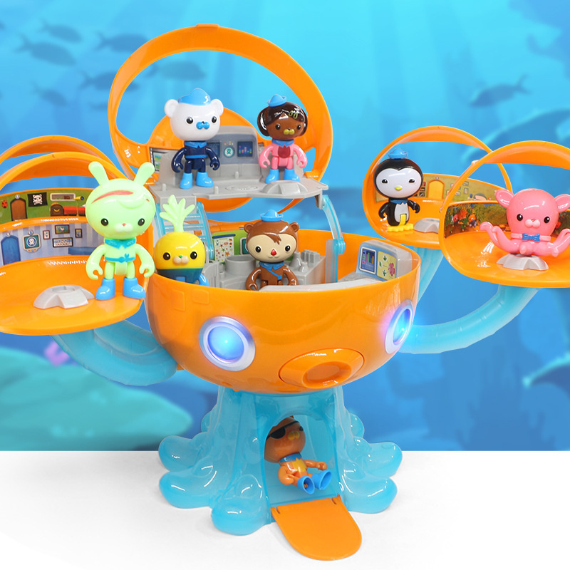 Octonauts Sound And Light Octopod Castle Adventure Plsyset Barnacles Peso Kwazii Dashi Tweak Action Figure Toys Doll Kids Gift