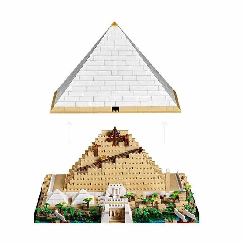 In Stock Classic The Great Pyramid of Giza Model Building Block Set Compatible 21058 Diy Assembled Bricks Kid Toys Brithday Gift