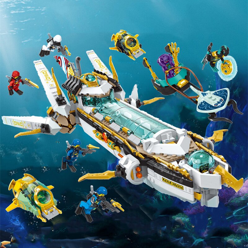 In Stock Hydro Bounty Ship Building Blocks Bricks Submarine Model Undersea Boat Christmas Birthday Toy Gifts Compatible 71756