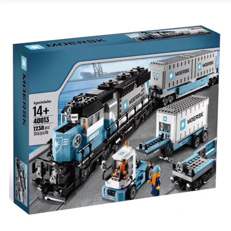 21006 Maersk Trein Bouwstenen Baksteen Verjaardag  Speelgoed 1237Pcs 10219