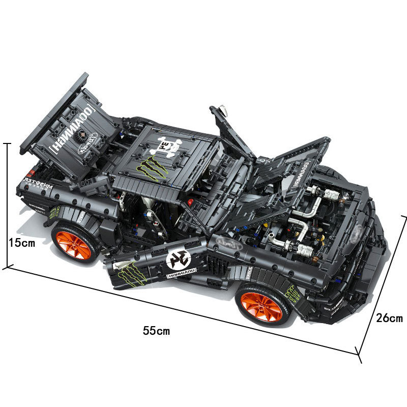 1:8 V2 23009 Freedom And Violence Ford Mustang Assembling Building Block 20102 MOC-22970
