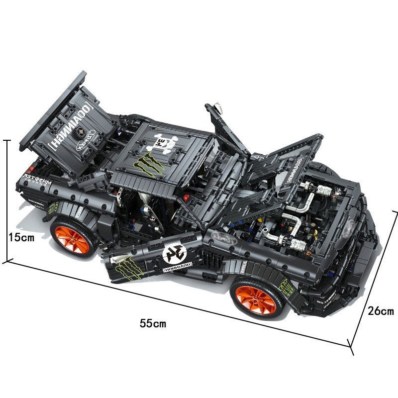 1:8 V2 23009 Freedom And Violence Ford Mustang Assembling Building Block 20102 MOC-22970