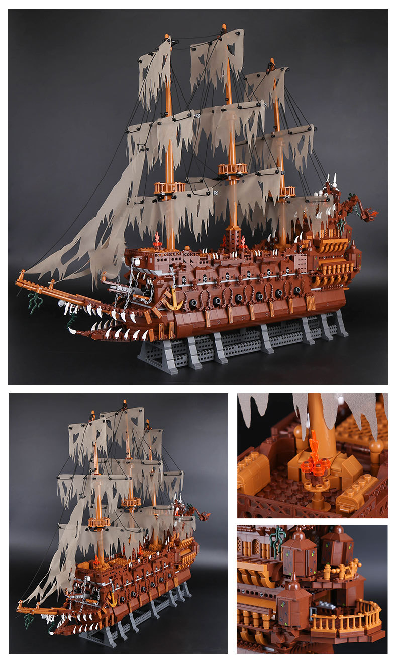 16016 Flying Dutchman Netherlands Ship Set Creator Pirates of The Caribbean Boat