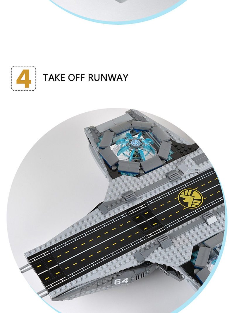 3057PCS The Shield Helicarrier 87025 Building Blocks Bricks 07043 76042