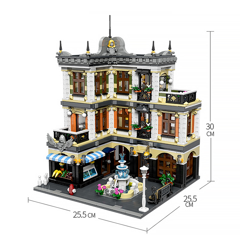 89113 Expert City Street View MOC Fountain Shopping Center 3420Pcs Building Block