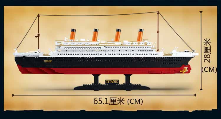 Titanic RMS Cruise Boat Ship City Model Building Kits 3D Blocks 0577