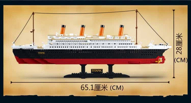 Titanic RMS Cruise Boat Ship City Model Building Kits 3D Blocks 0577