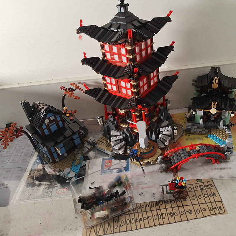 Movie Street View Model Bricks Compatible 06022 70751 Building Blocks Temple of Airjitzu 06022