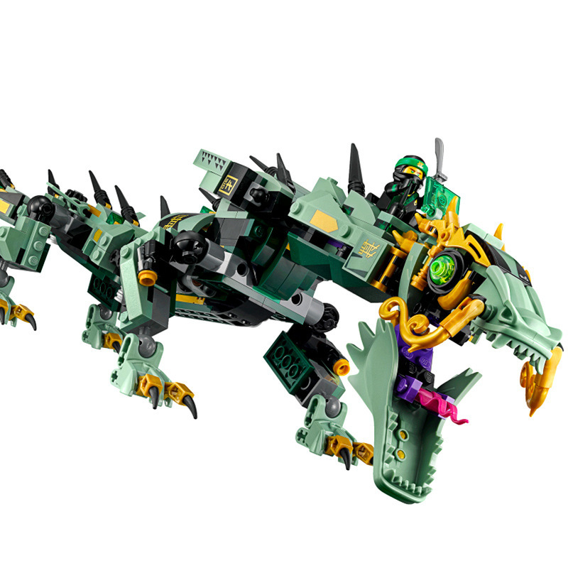 574pcs Mecha Dragon Building Blocks 70612 Green Ninjas Mech Dragon Blocks