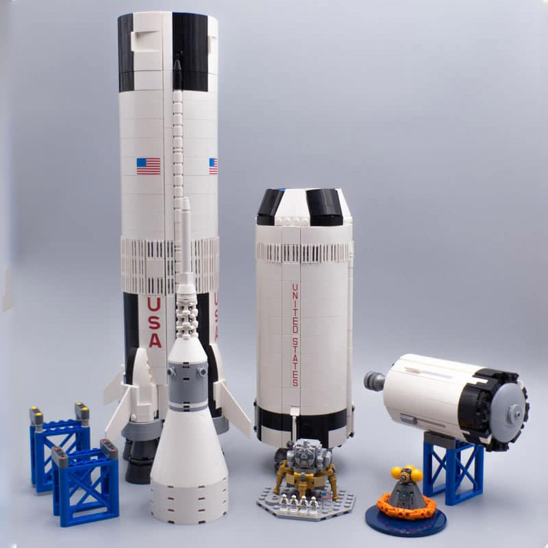 The Apollo Saturn V Launch Building Blocks 21309 10231 Rocket Space Launch 37003