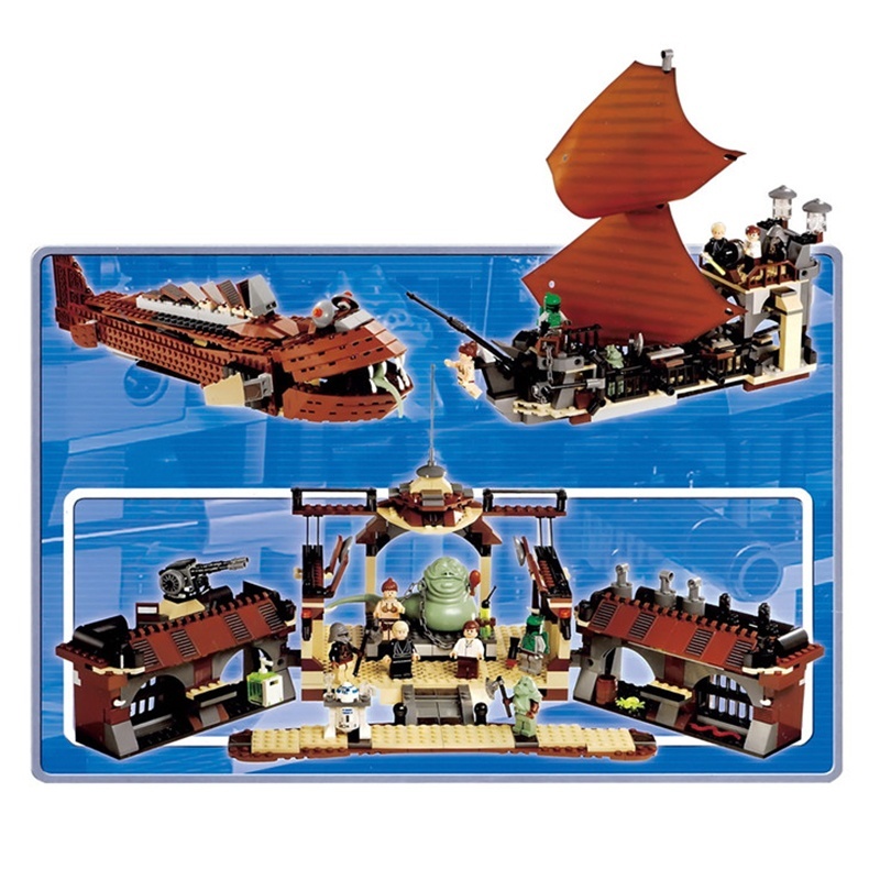 821Pcs 05090 The Jabba's Sail Barge Star Series Building Blocks 6210 Starwar