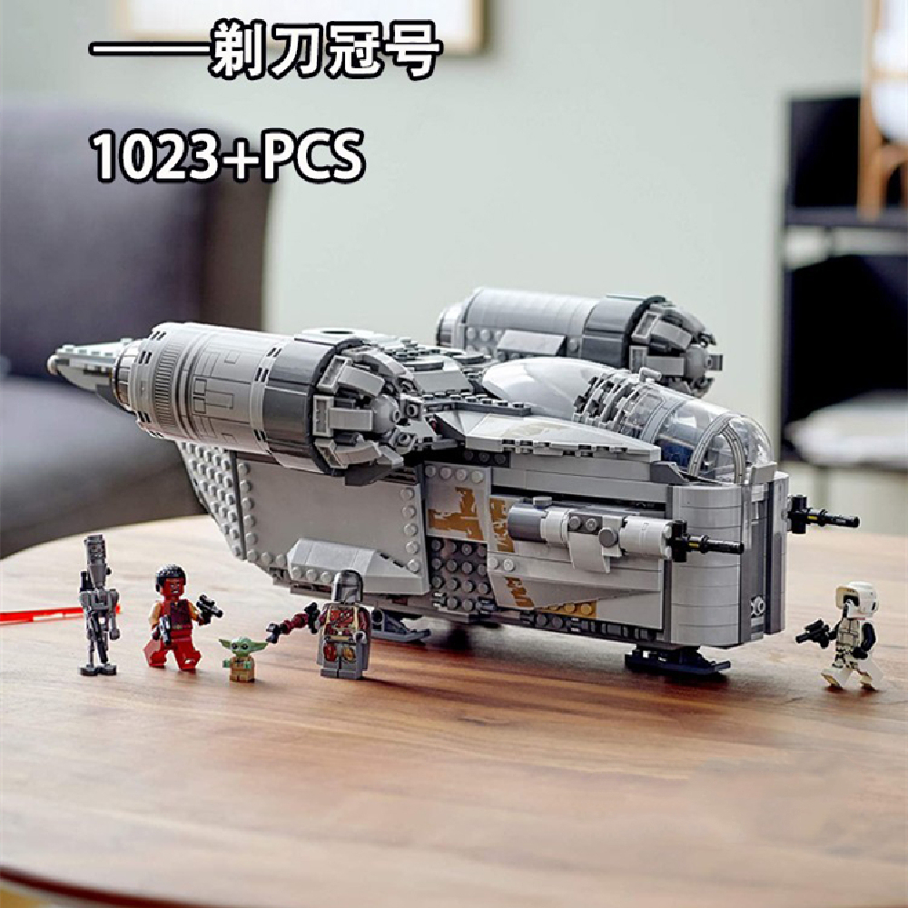 Star  Mandalorian Razor Crest Spacecraft  Bricks Spaceship 75292 60017