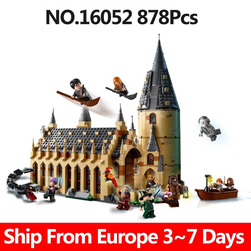 16052 878PCS Friends Building Blocks Wizarding World Harry Potter Hogwarts Great Hall 75954