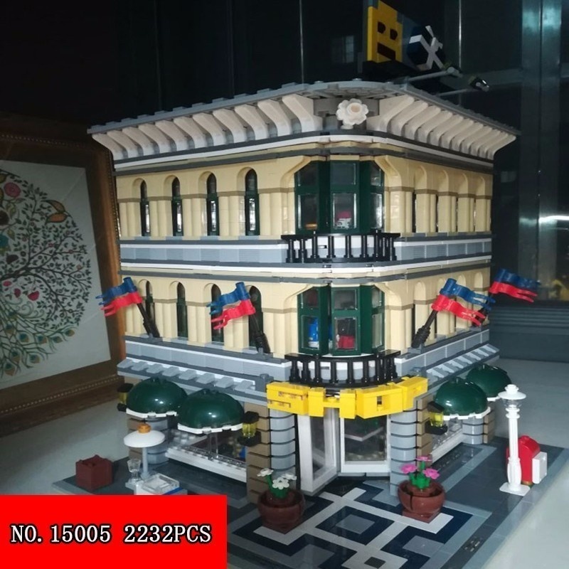 84005 Block City Streetscape Series Corner Department Store Children Alpinia 2232pcs Insert Assembling Building Blocks 15005