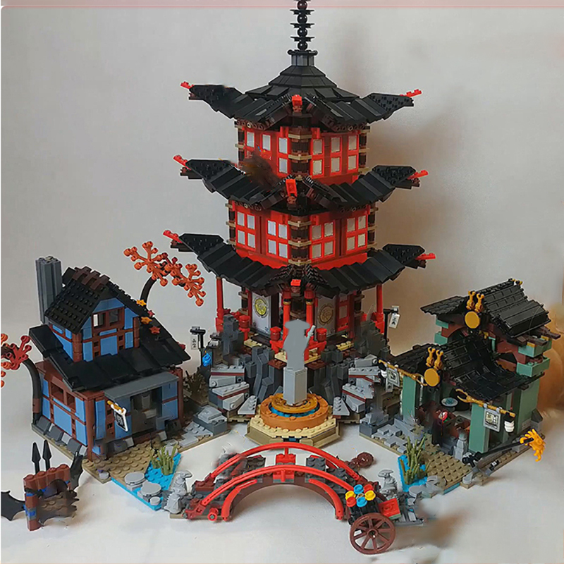 Movie Street View Model Bricks Compatible 06022 70751 Building Blocks Temple of Airjitzu 06022