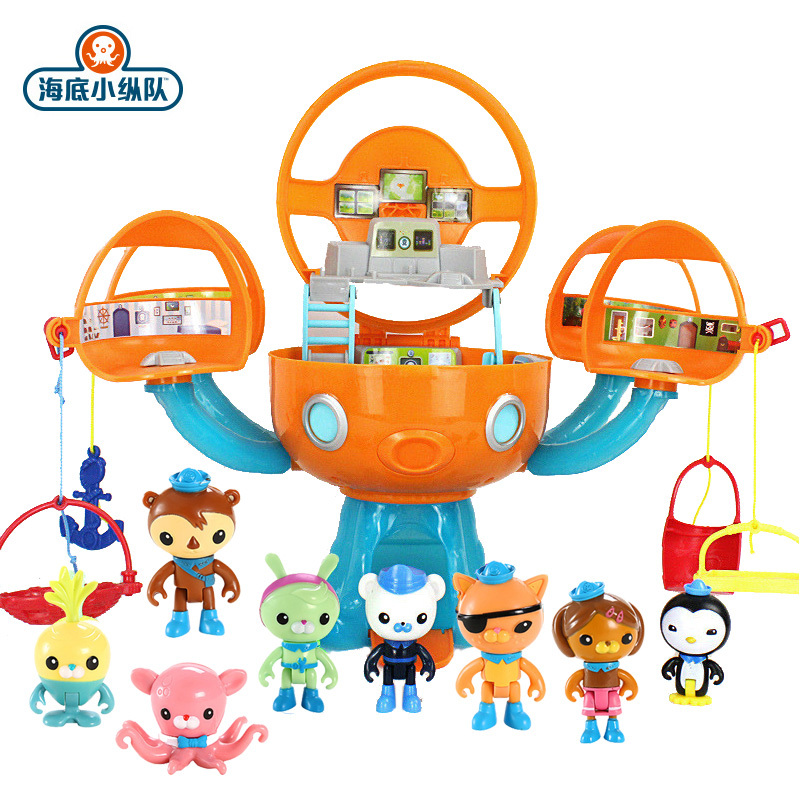 Octonauts Sound And Light Octopod Castle Adventure Plsyset Barnacles Peso Kwazii Dashi Tweak Action Figure Toys Doll Kids Gift