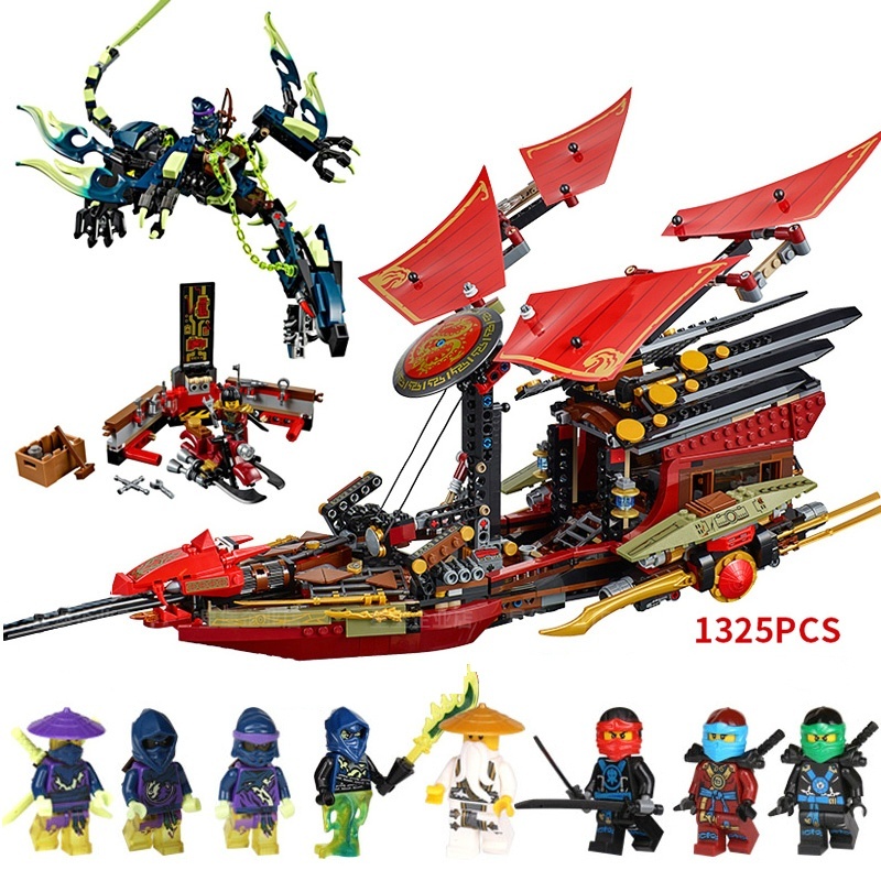 1325pcs Legorret Ninjagoing Final Flight of Destiny's Bounty Building Blocks 89008 70738 06020