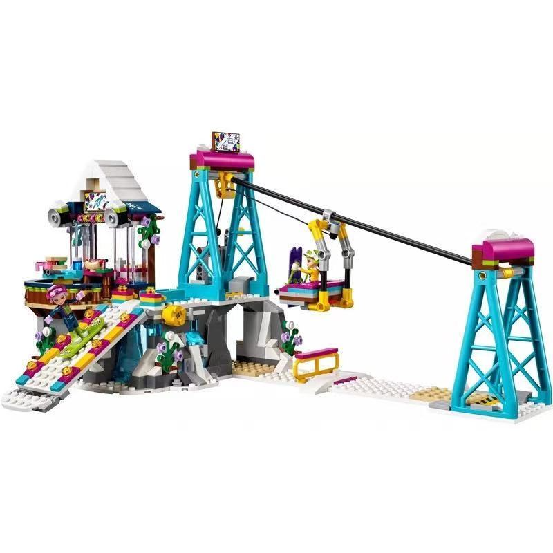 591Pcs Friends Snow Resort Ski Lift Trail Map Stand Model Building Blocks 41324 10732