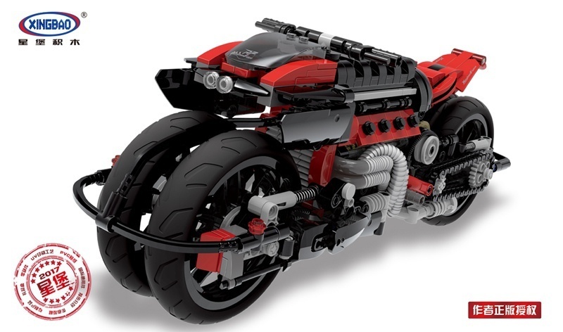 Xingbao 03021 680Pcs Technic Series Off-road Motorcycles Building Blocks Bricks