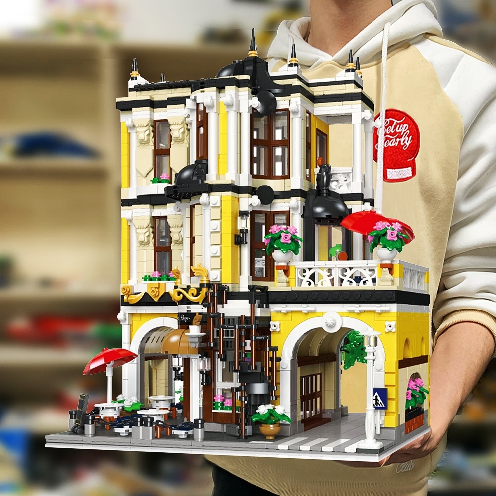 Ideas Creative Expert City Street View The Tea Shop 2985Pcs Moc Modular Brick Building Garden Center 89124