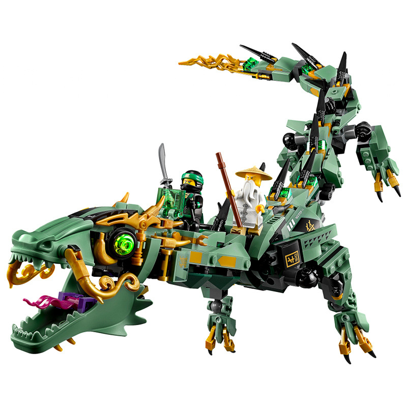 574pcs Mecha Dragon Building Blocks 70612 Green Ninjas Mech Dragon Blocks