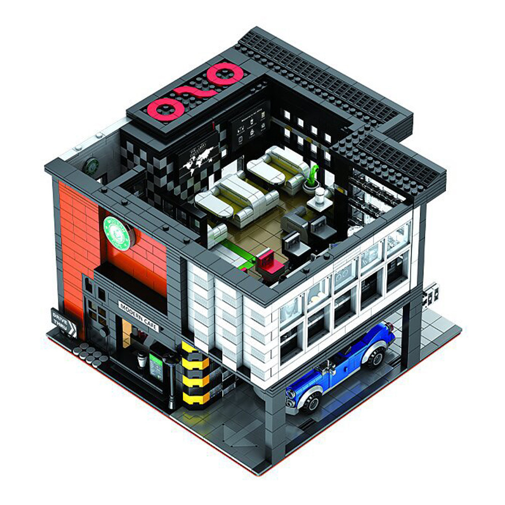 86005 Street View Architecture Series Starbucks Modern Cafe  Assembled Building Block Toy 45635