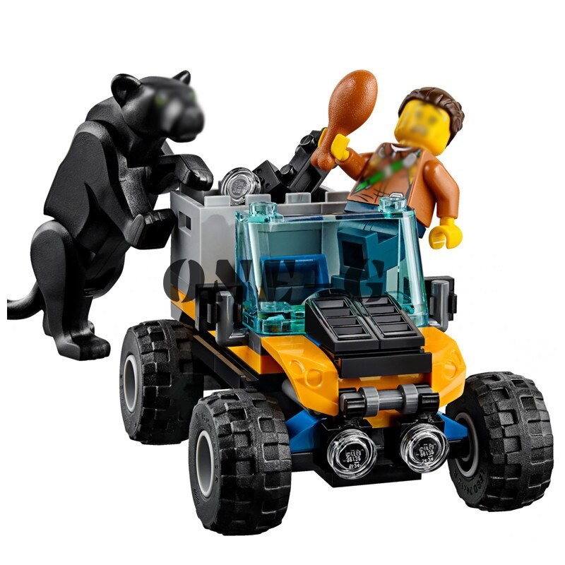 Building blocks 02064 Compatible lepining City series 60159 Jungle Halftrack Mission figures