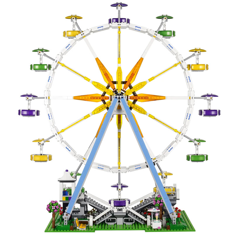 With Motor Kit Fairground Ferris Wheel Toy Building Blocks Bricks 15012 Children 10247