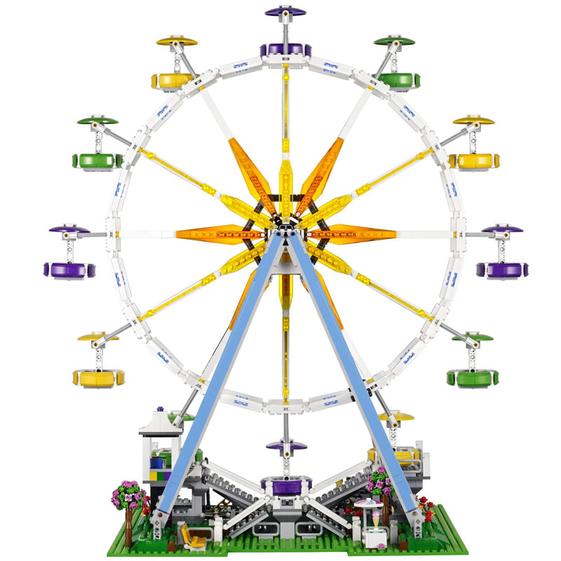With Motor Kit Fairground Ferris Wheel Toy Building Blocks Bricks 15012 Children 10247
