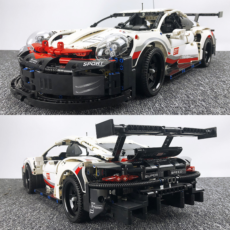 90089 2728Pcs High-tech Italian Super Race Car Model Building Block 42056 20001 3368B 3368C