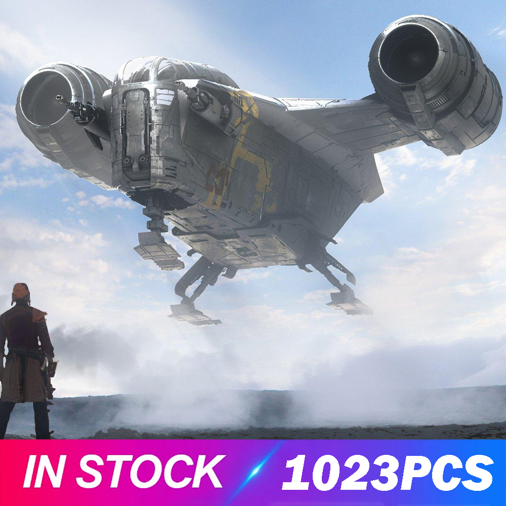 Star  Mandalorian Razor Crest Spacecraft  Bricks Spaceship 75292 60017