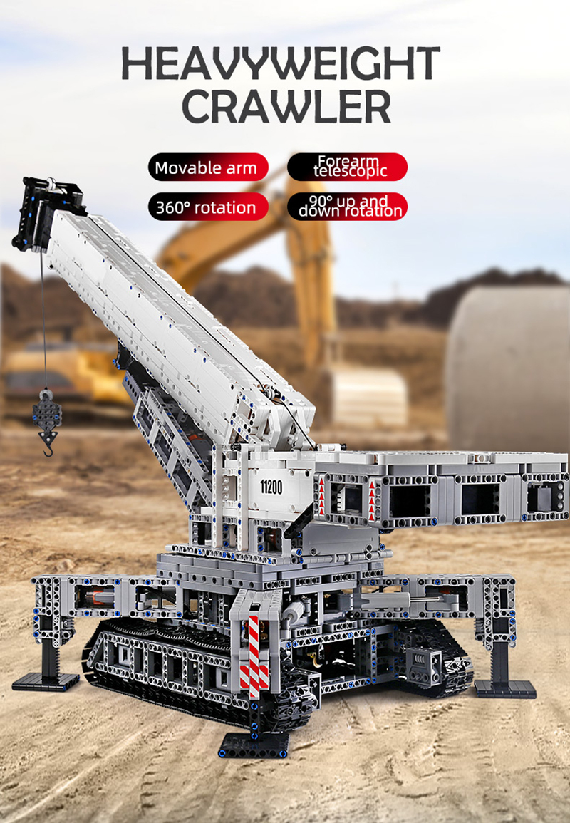 Mould King 17002 APP Remote Controll LIEBHERRS LTM 11200 Excavator Crane Truck MOC-20920 Building Blocks Kids Birthday Toy Gifts