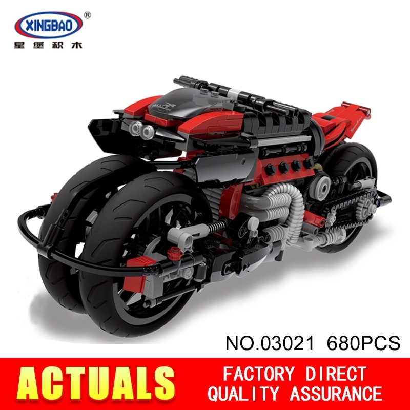 Xingbao 03021 680Pcs Technic Series Off-road Motorcycles Building Blocks Bricks