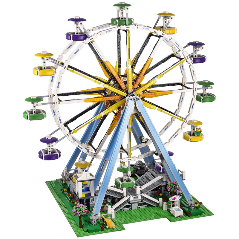With Motor Kit Fairground Ferris Wheel Toy Building Blocks Bricks 15012 Children 10247