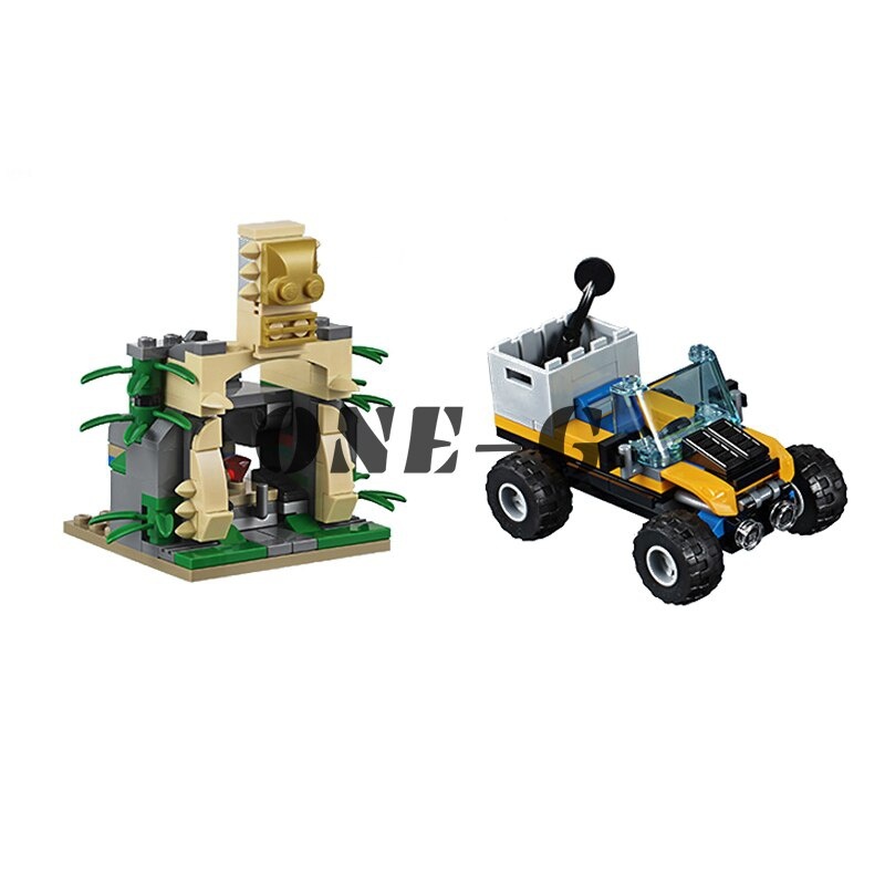 Building blocks 02064 Compatible lepining City series 60159 Jungle Halftrack Mission figures