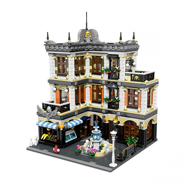 89113 Expert City Street View MOC Fountain Shopping Center 3420Pcs Building Block