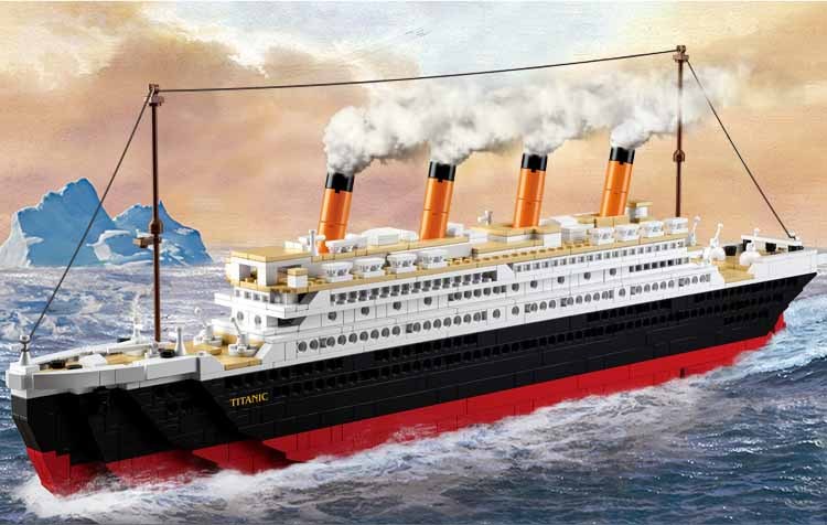 Titanic RMS Cruise Boat Ship City Model Building Kits 3D Blocks 0577