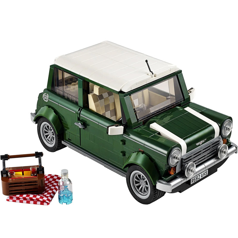 Mini Cooper 10242 Classic Green Car Model Building Blocks Car Vehicle Education 21002