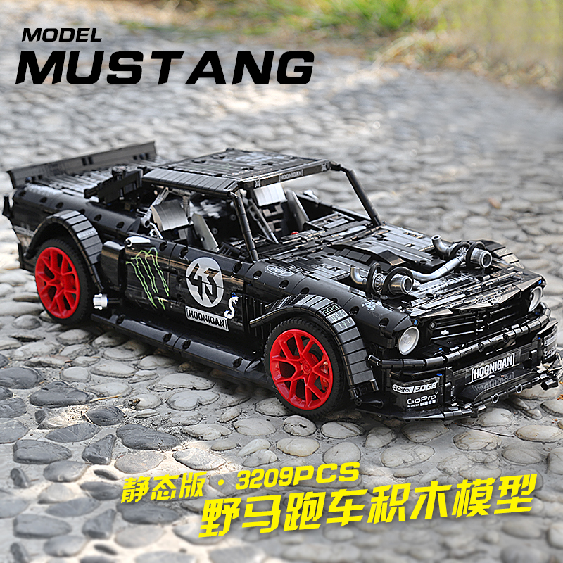 3209Pcs 1965 Ford Mustang Hoonicorn Racing Car Building Block Bricks 90068 20102