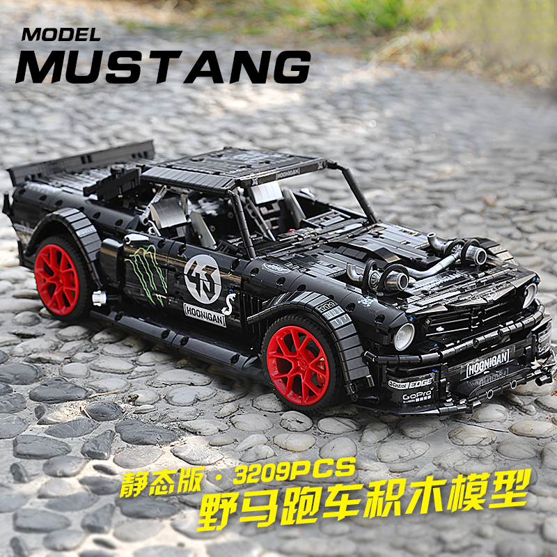 3209Pcs 1965 Ford Mustang Hoonicorn Racing Car Building Block Bricks 90068 20102