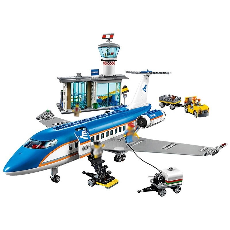 2019 lp 02043 718pcs City Series Airplane Airport Terminal Station Set Building Blocks 60104