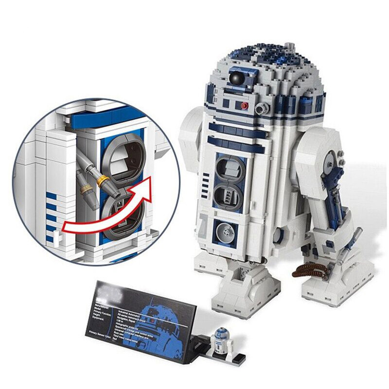 2137pcsStar Series Wars 10225 The R2 Robot Set D2 Out of Print  LepiningBuilding Blocks Toyswars Birthday Christmas Gifts