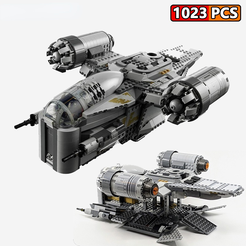 Star  Mandalorian Razor Crest Spacecraft  Bricks Spaceship 75292 60017