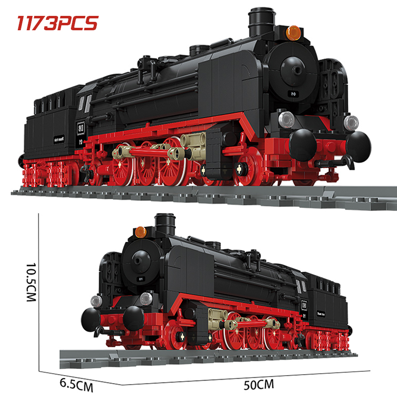 Classic Railway Steam locomotive Track Sets Building Block Expert Trai