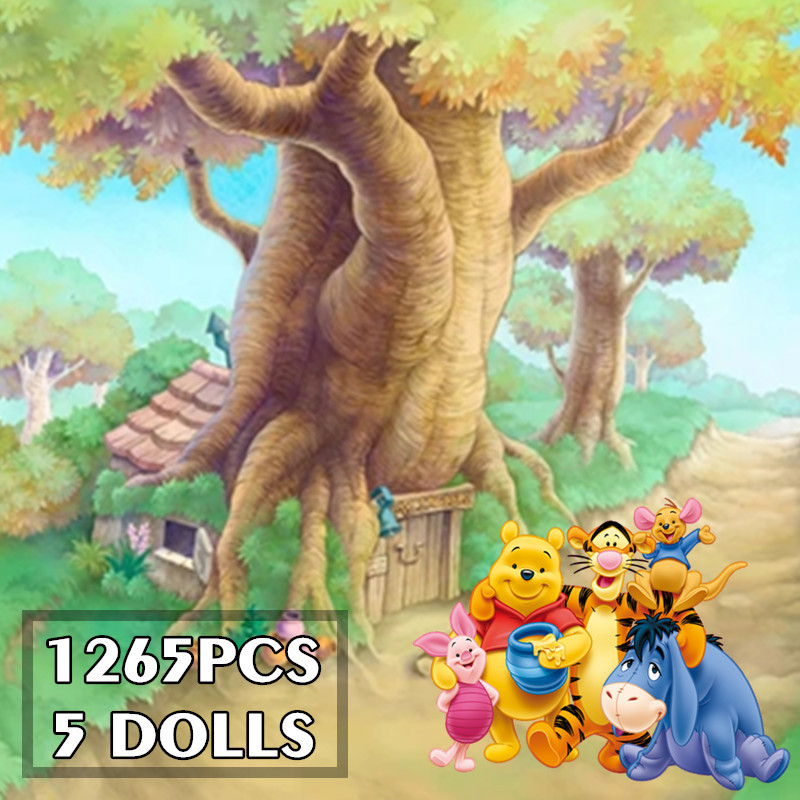 21326 Disney 1265PCS Winnie The Pooh Tree House Bear Building Blocks 7178 61326