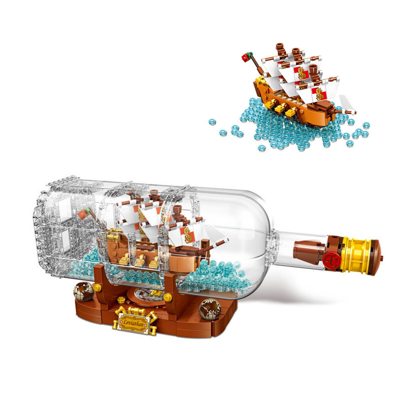 960pcs classic boat in a Bottle Building Blocks 21313