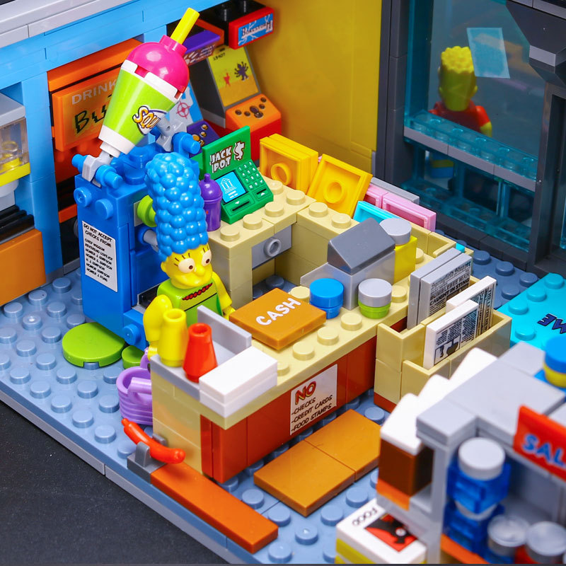 The Kwik E Mart And Supermarket House Model Building Blocks 16004 16005 71016 71006