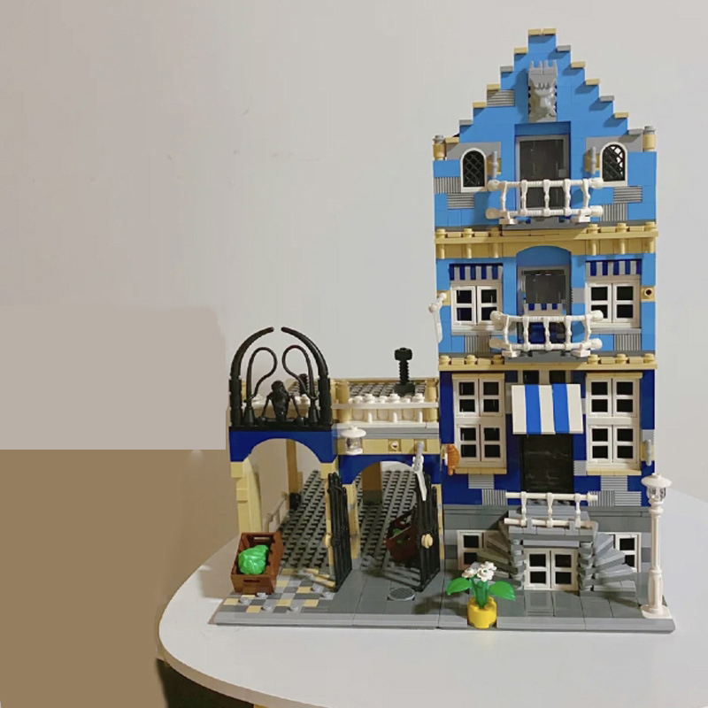 1275pcs European market building blocks  84007 Street 15007 180063 99005