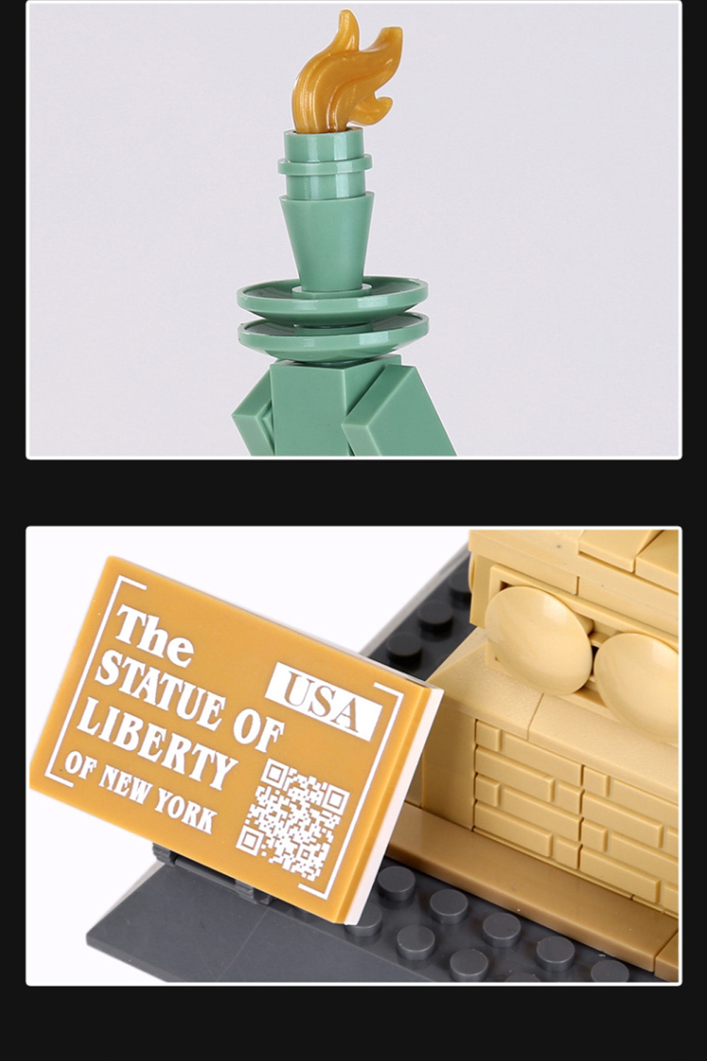 5227 Architecture series the Statue of Liberty Model Building Blocks set classic MOC streetview